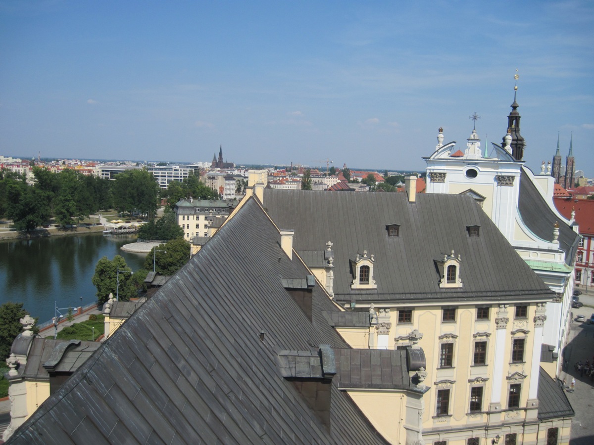 66-Breslavia-Veduta dall'alto della terrazza dell'università